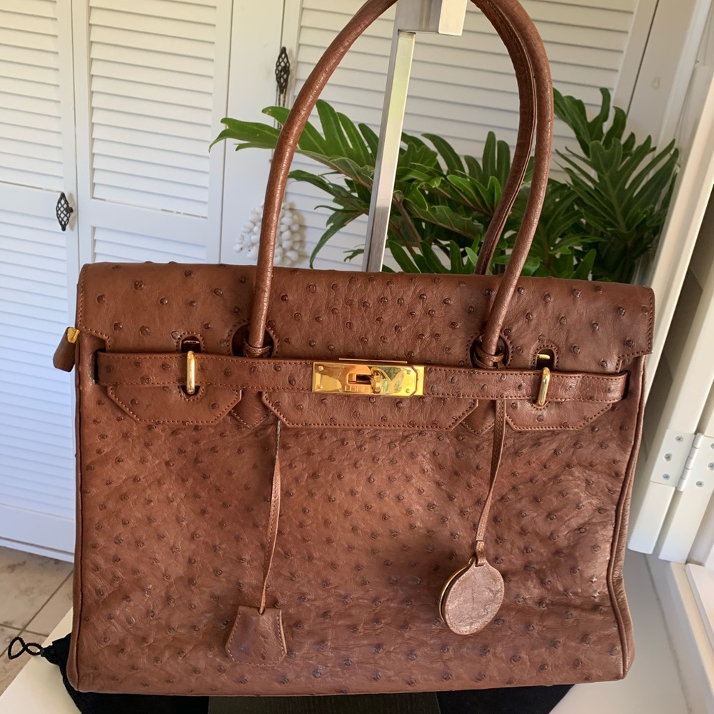 Custom Made Lorenzi Luxury Ostrich ‘Birkin’ style